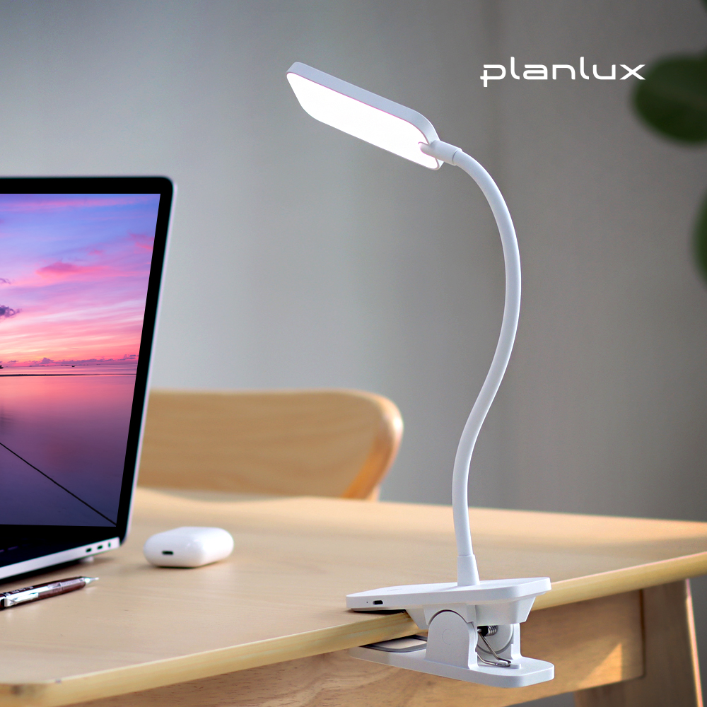 플랜룩스 집게스탠드 침대독서등 미니 무선 충전식 집게조명 제품 이미지