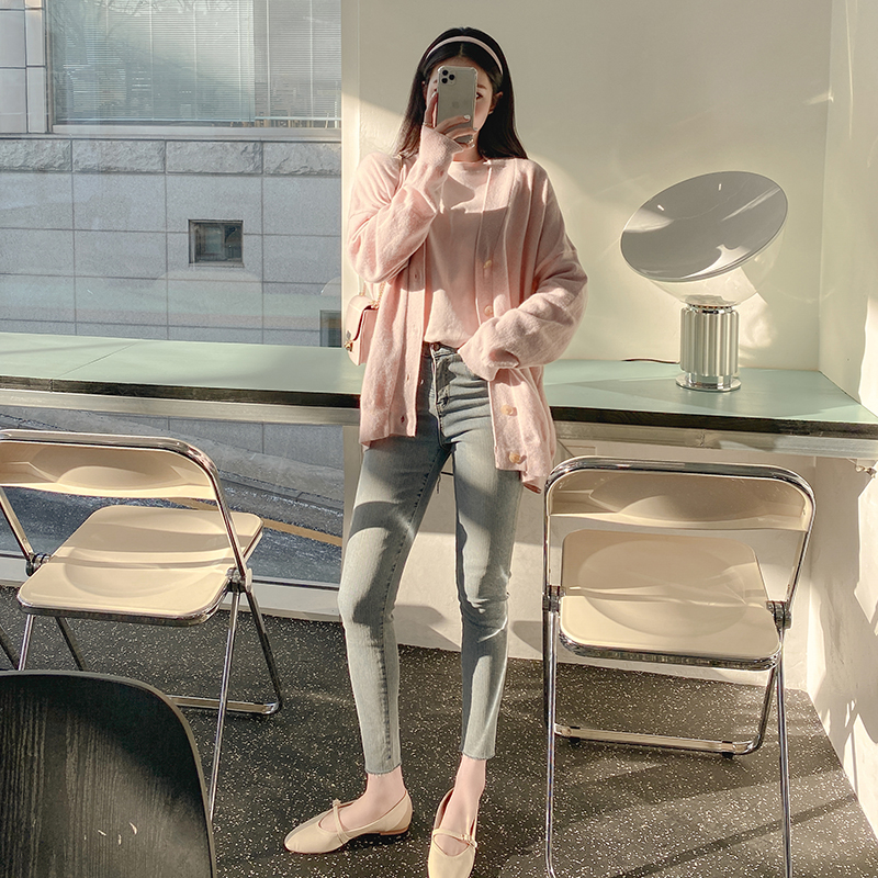 파스텔한 12컬러 캐시미어 브이넥 루즈핏 가디건 cd1632 - 상세 이미지 2
