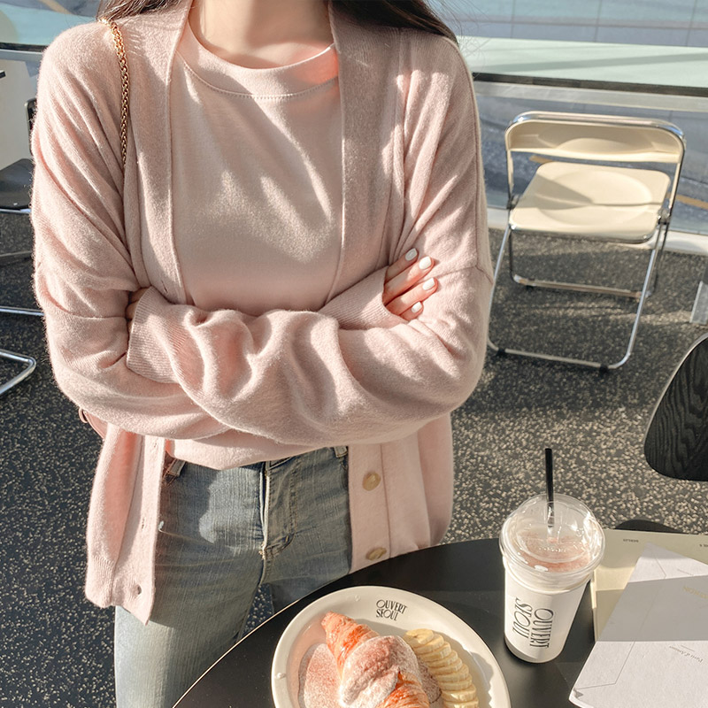 파스텔한 12컬러 캐시미어 브이넥 루즈핏 가디건 cd1632 - 상세 이미지 3