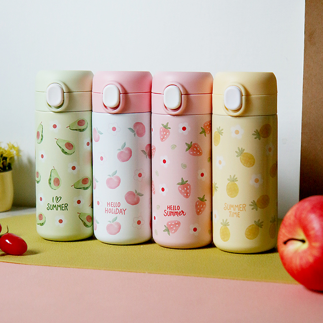 어린이 보온병 원터치 어린이집 물병 물통 유치원 초등학생 보온 보냉 텀블러 뮤티드 350ml