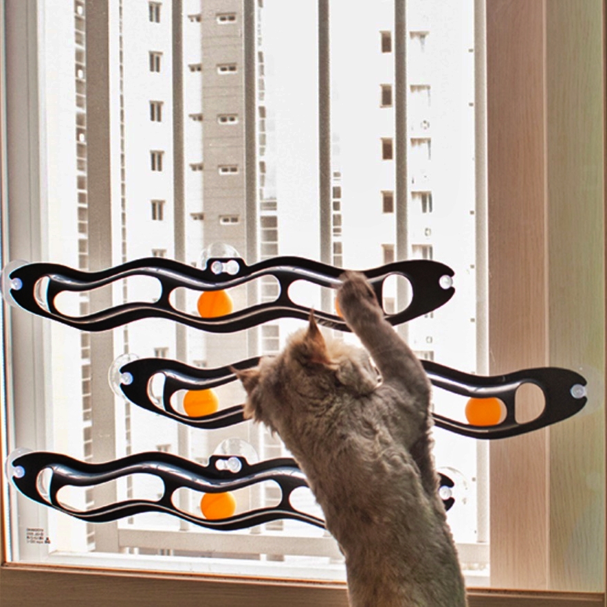 움직이는 고양이 장난감 고양이 놀이방법 셀프 트랙볼 공 놀이기구 혼자놀기