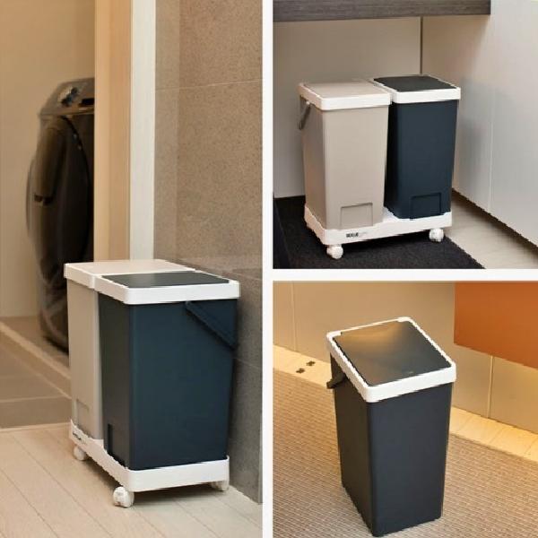 아파트 재활용 분리수거함 원룸 업소용 분리수거 휴지통 2P