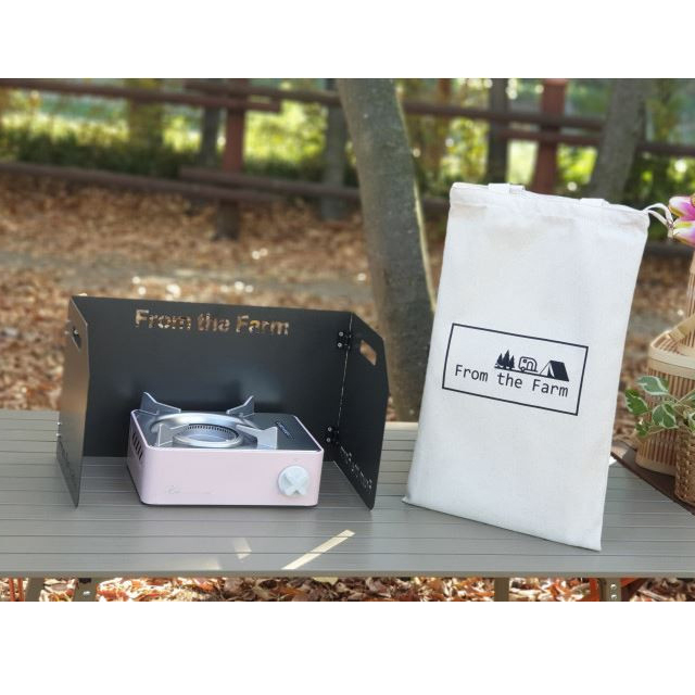 버너바람막이 구이바다 부르스타 캠핑 가스 가림막 M 핫핑크