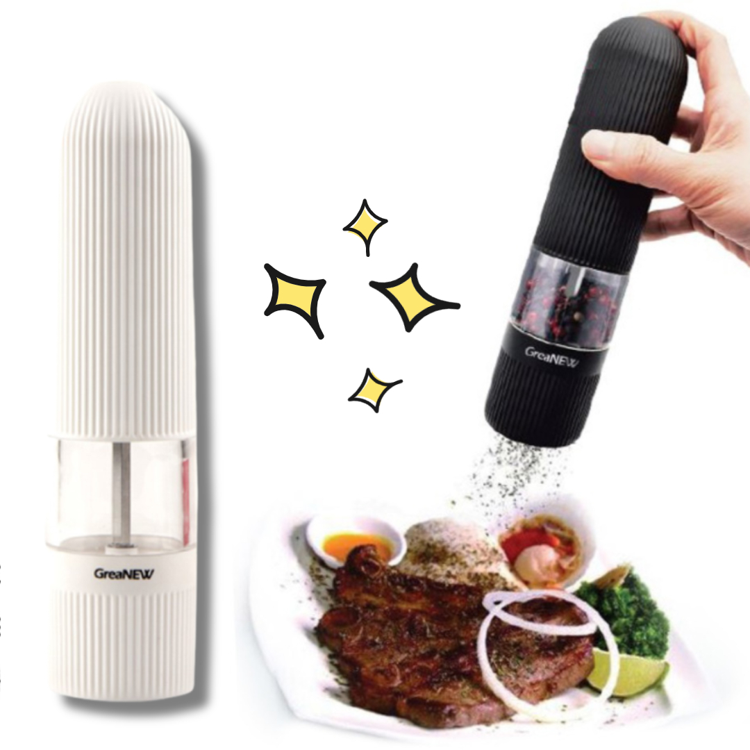 고급 프리미엄 전동 후추 그라인더 2종 세트 통후추 소금 그라인더 전문 셰프용 참깨