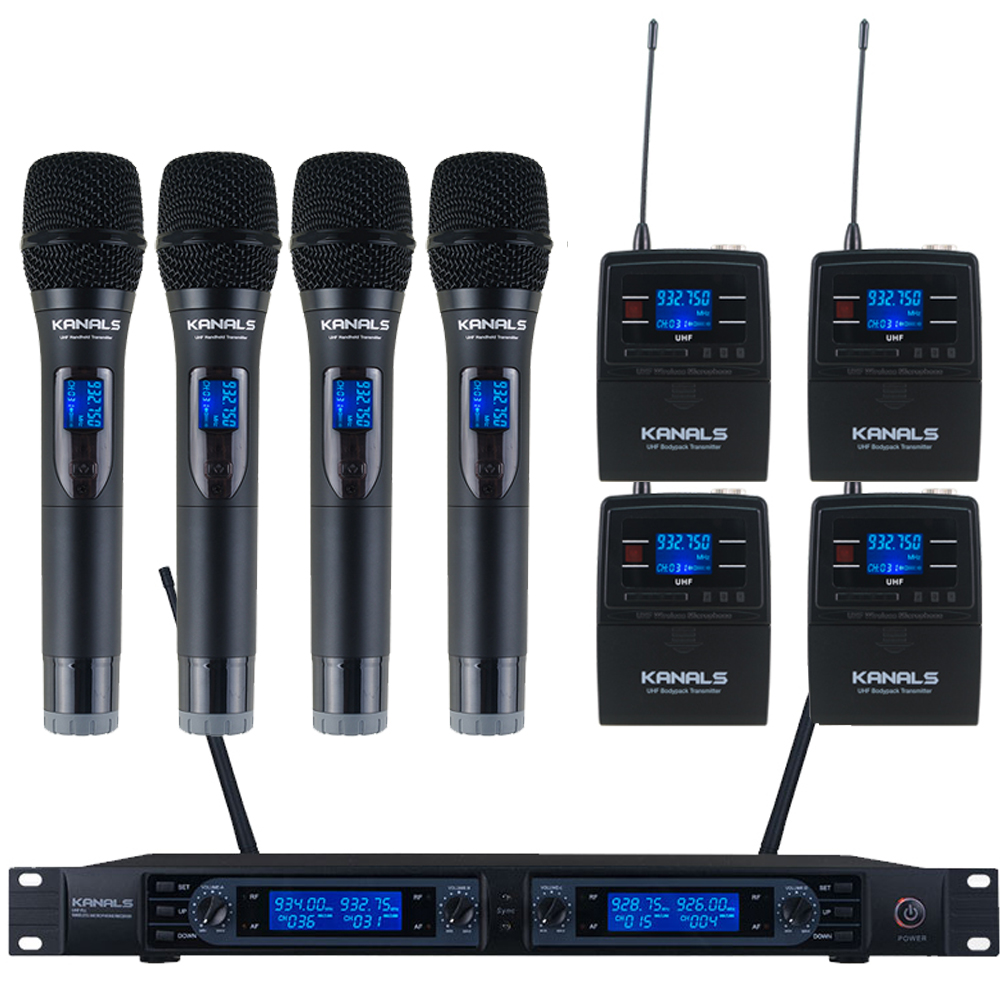 카날스 BK-4200 무선마이크 교회 공연용 방송용 핸드 핀 4채널 무선마이크 BK4200 - 상세 이미지 2