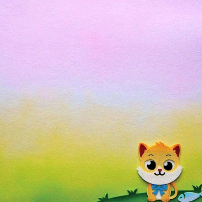 펠트 고양이 배경 게시판 꾸미기 초등학교 어린이집 봄 환경판 유치원 어린이집 환경 구성 - 상품 이미지