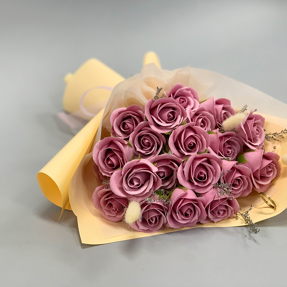 로즈데이 분홍장미 비누꽃다발 여자친구 생일선물 기념일 부모님생신 졸업꽃다발 꽃선물 - 상세 이미지 2