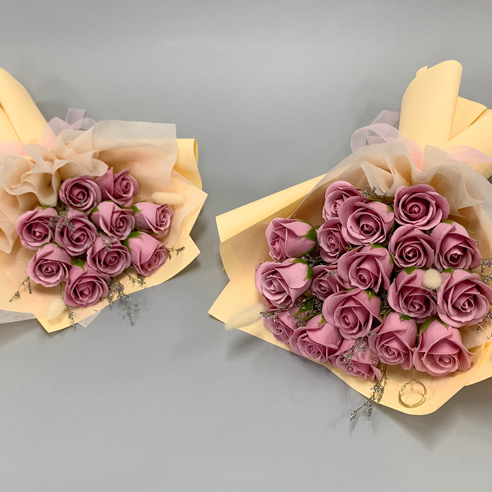 로즈데이 분홍장미 비누꽃다발 여자친구 생일선물 기념일 부모님생신 졸업꽃다발 꽃선물 - 상세 이미지 3