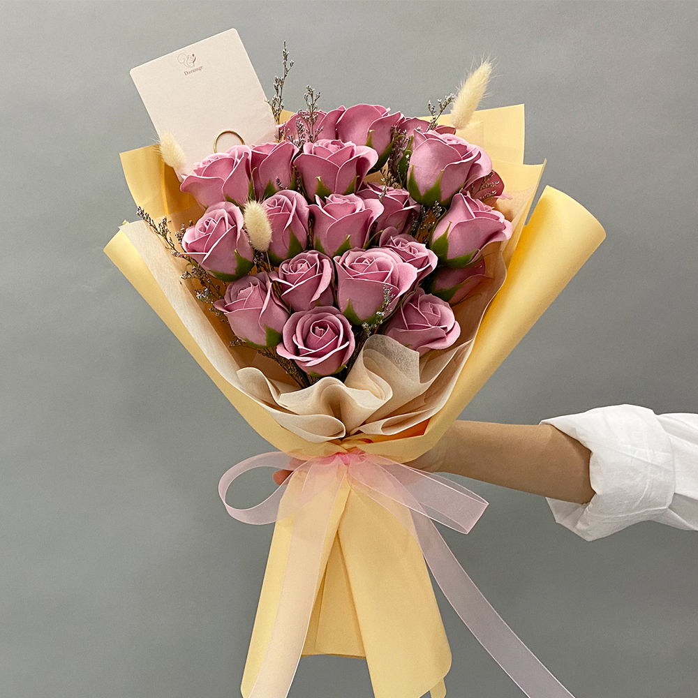 로즈데이 분홍장미 비누꽃다발 여자친구 생일선물 기념일 부모님생신 졸업꽃다발 꽃선물 - 상품 이미지