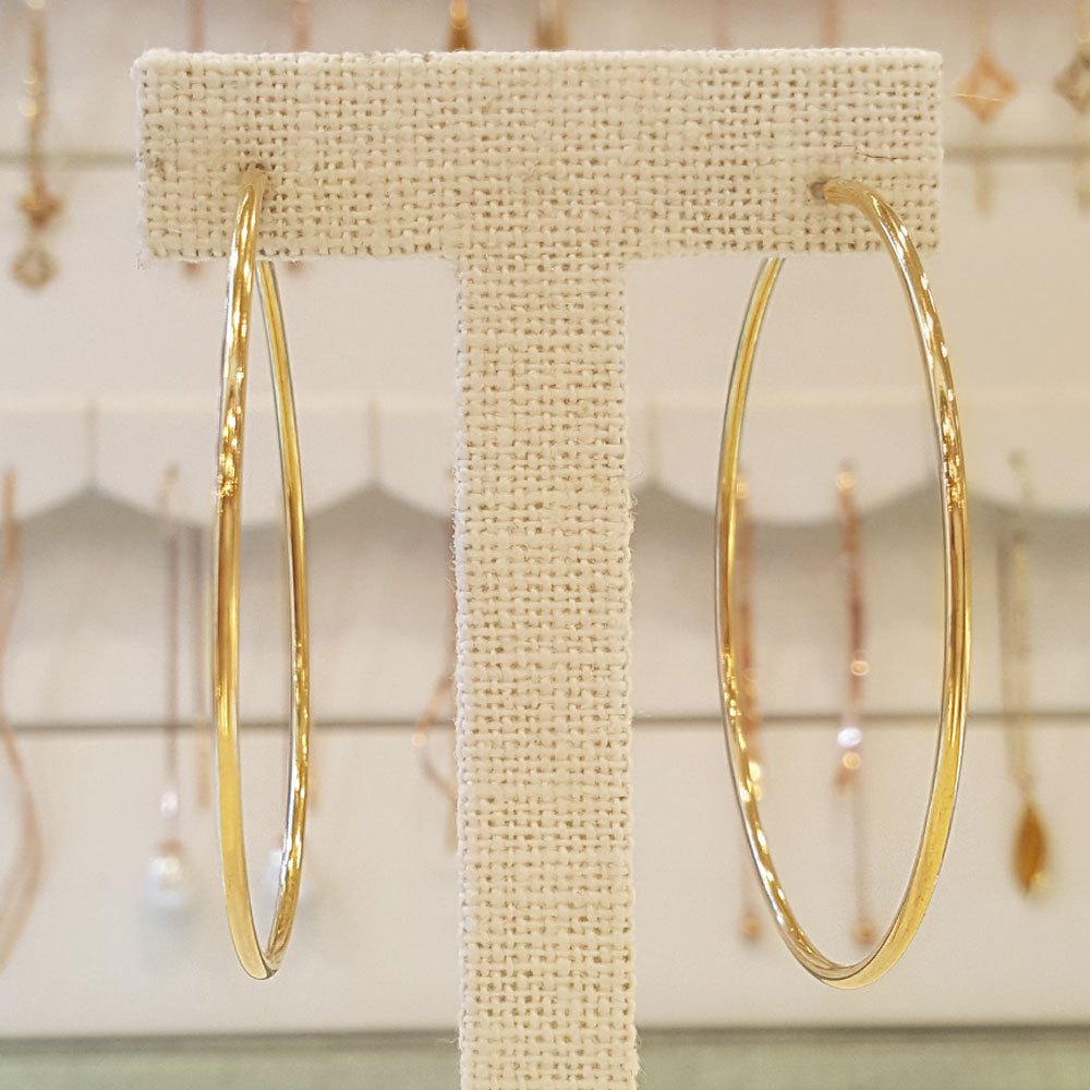 14k 링 귀걸이 파이프 2cm 3cm 4cm 5cm 6cm GF245 - 상세 이미지 5