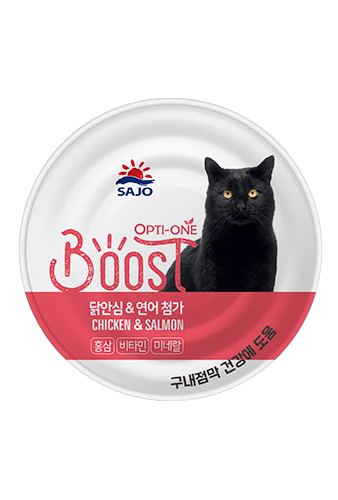 사조 옵티원 부스트 캔 닭안심 연어 160g 고양이 주식캔
