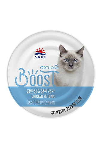 사조 옵티원 부스트 캔 닭안심 연어 160g 고양이 주식캔