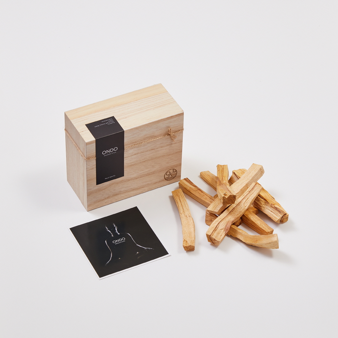 ONDO 스머지스틱 - Palo Santo 팔로산토 – 프리미엄 팩 / 천연 아로마 인센스 스틱 방향제 / Thick cut 10-11 pc - 메인 이미지