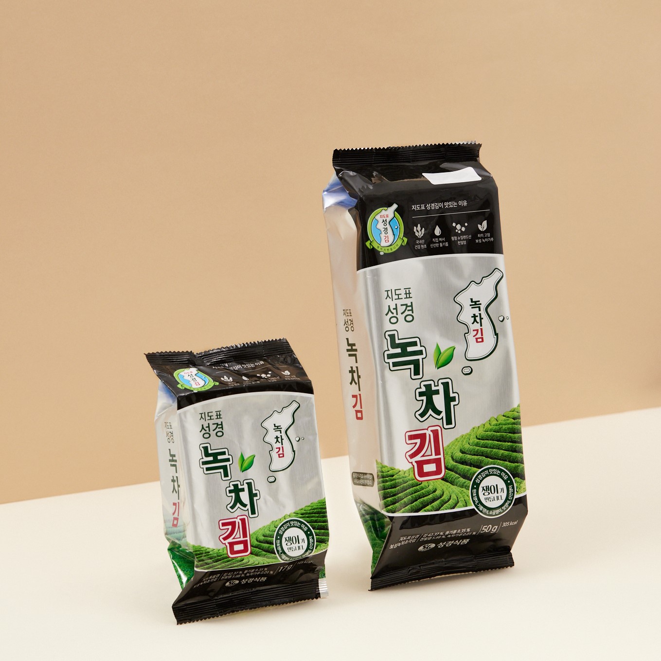 성경김 녹차 재래 식탁김 조미 도시락 맛있는 김 50g, 20개 이미지 4