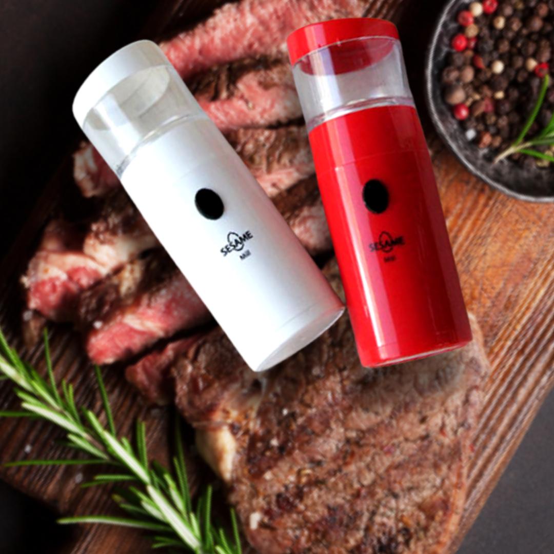 전동 후추 그라인더 자동 가정용 휴대용 캠핑용 후추 그라인더 갈이