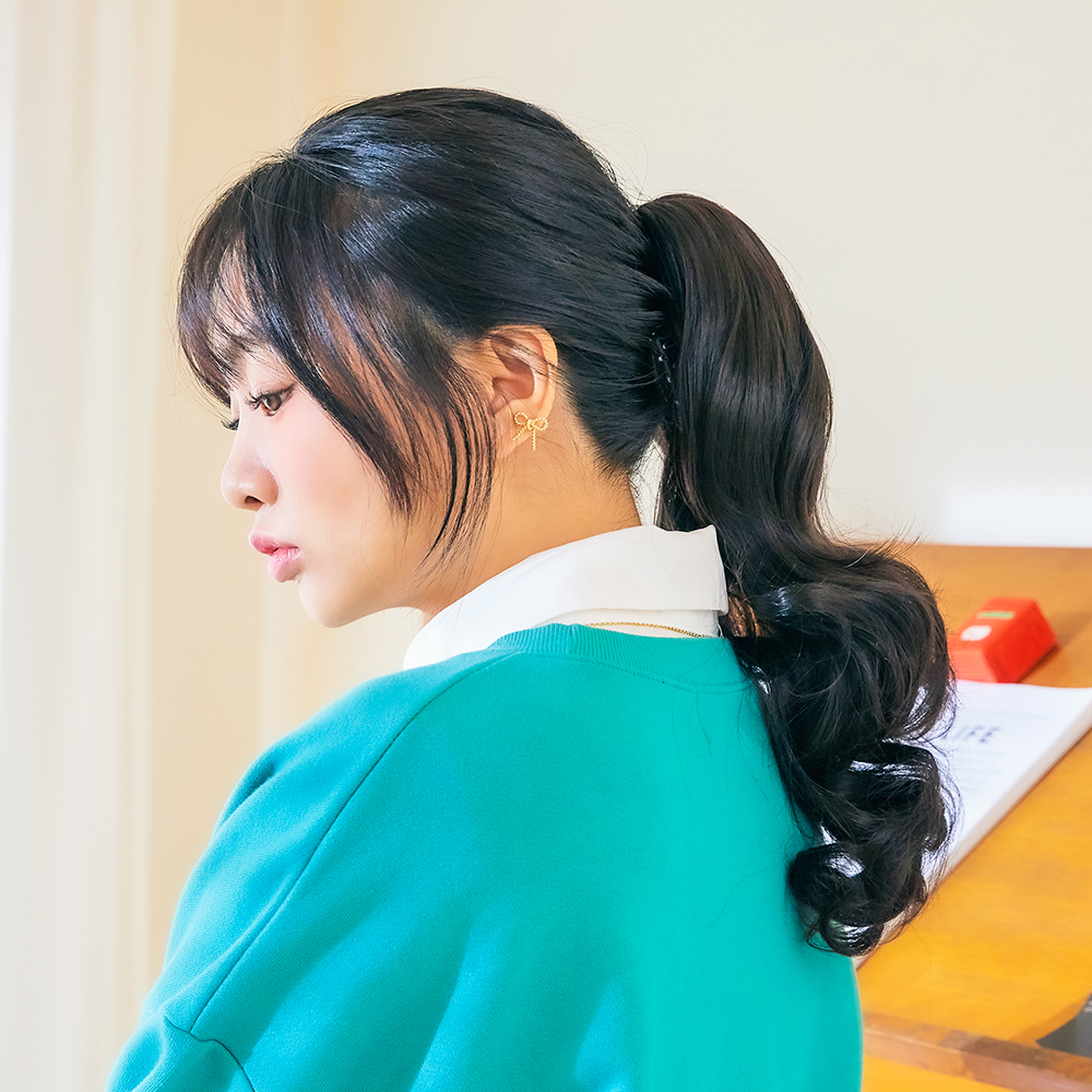 집게가발 포니테일 가발 머리 미디엄 레이어드 세팅펌 - 상세 이미지 3