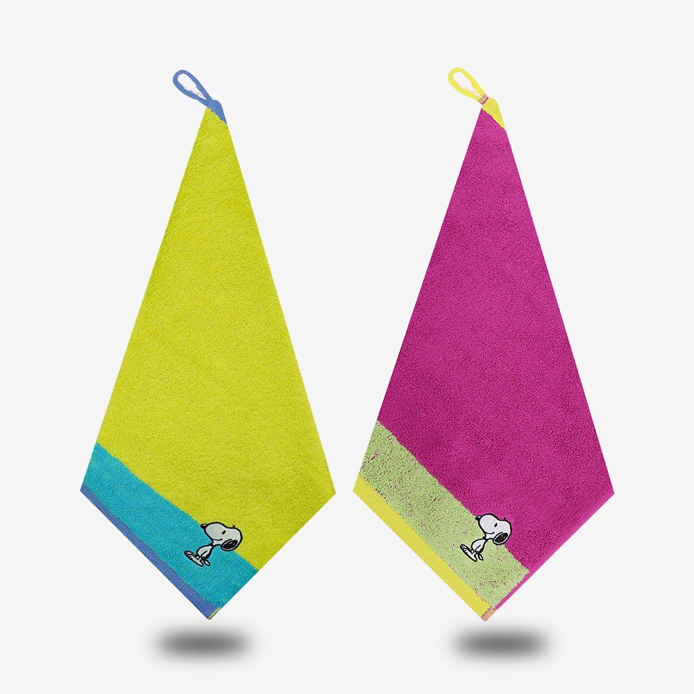 어린이집 고리 수건 송월 스누피 컬러36 이름자수