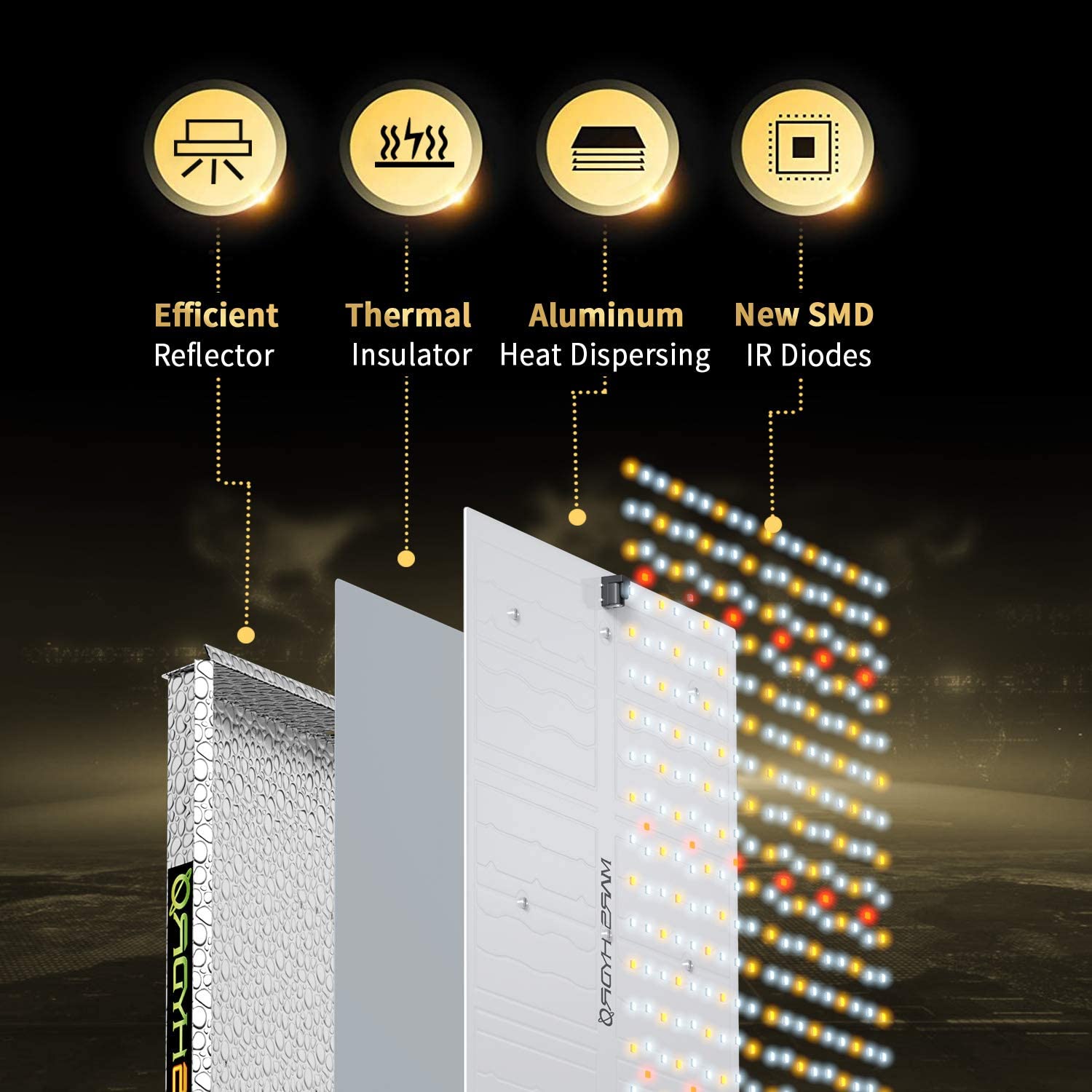 MARS HYDRO 600W 풀스펙트럼 LED 식물 재배등