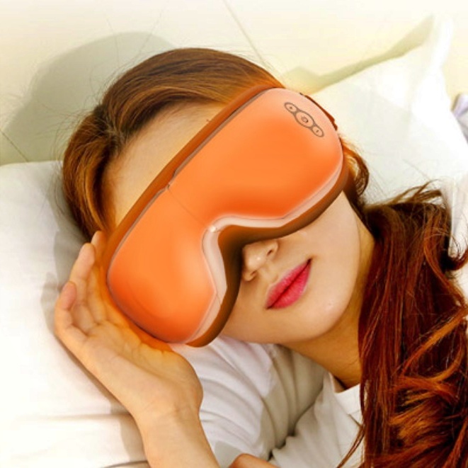 무선 눈 찜질기 온열 눈마사지기 안마기 눈지압 기계 피로푸는법 수면 안대 온열기 - 상품 이미지