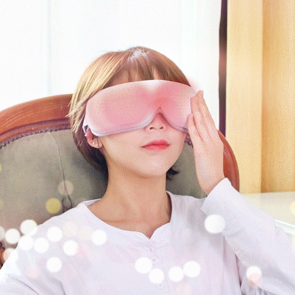 공기압 온열 눈마사지기 안마기 눈지압 기계 피로푸는법 눈 찜질기 수면 안대 온열기 발열 - 상품 이미지