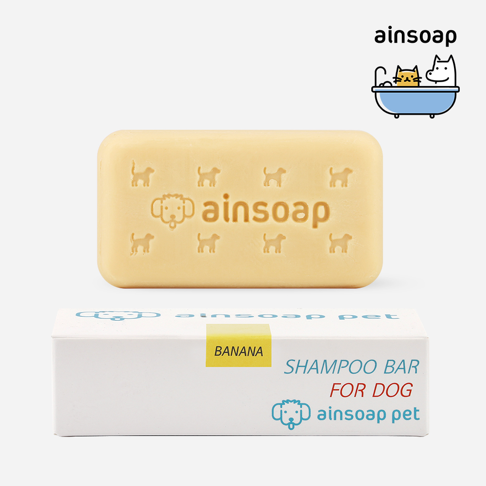 강아지 천연 샴푸바 바나나향 애견 비누