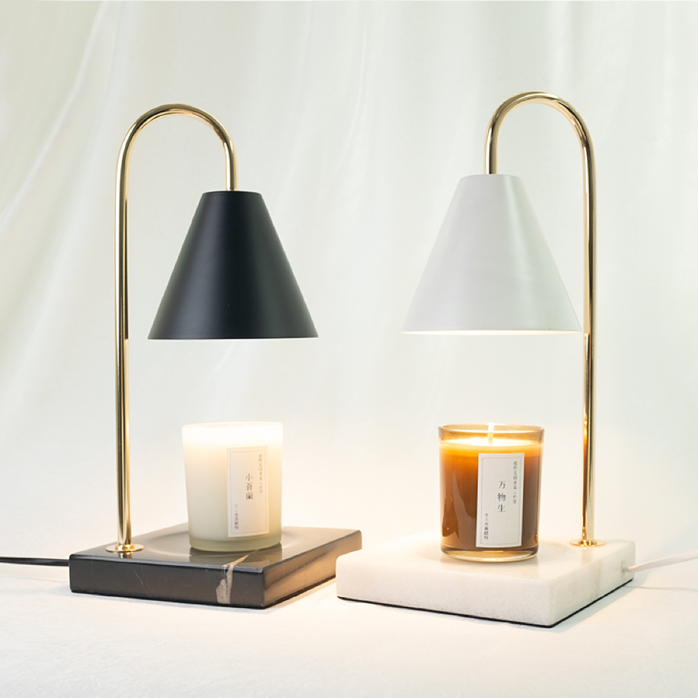 명품 고급 대리석 양키캔들 워머 밝기조절 디밍 다이얼 카페 매장 전시 데이지 화이트