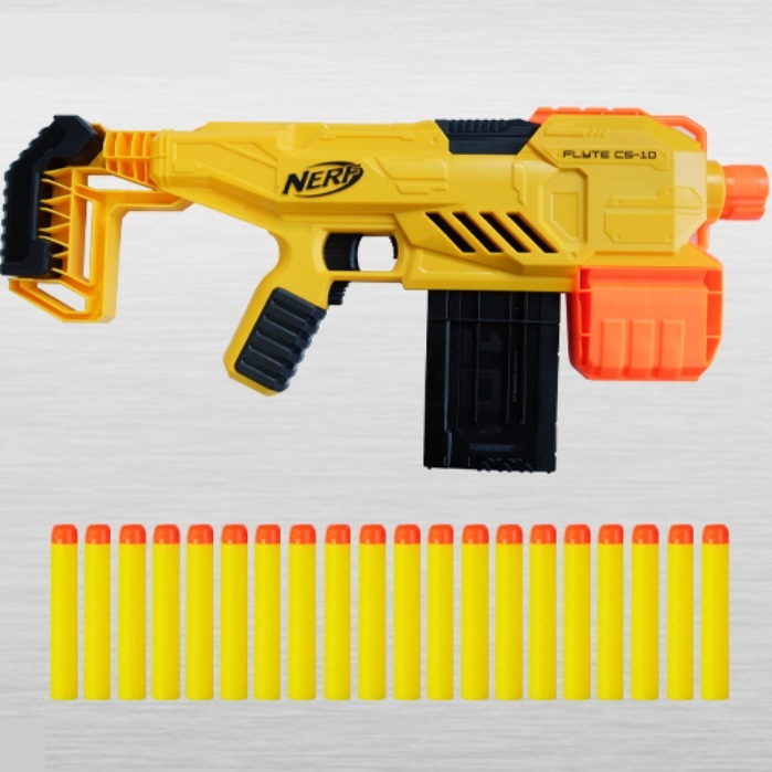 전동 너프 건 스트라이크 플라이트 총알 10발 반자동 블래스터 장난감 기관총 스펀지총