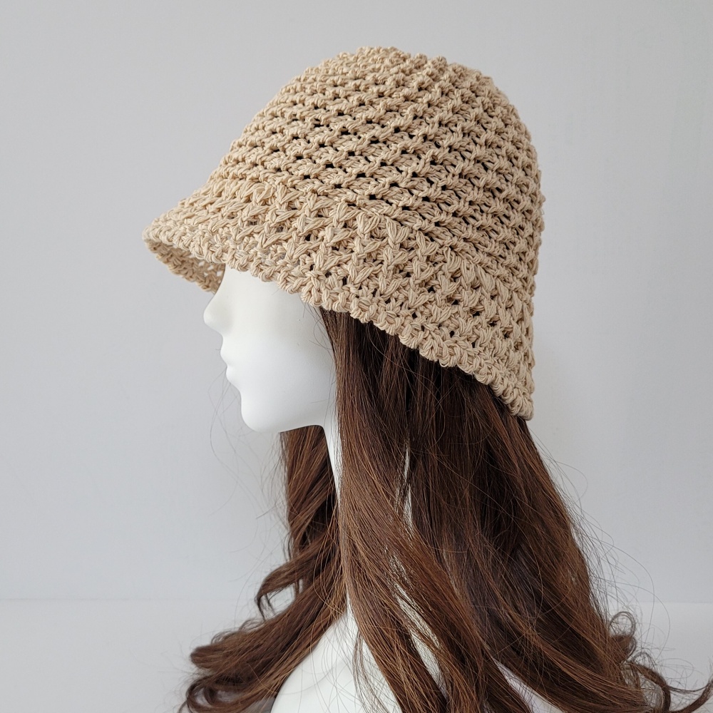 여름니트모자 여성벙거지모자 뜨개 휴양지 바캉스 비치 지사 산책 버킷햇 모자