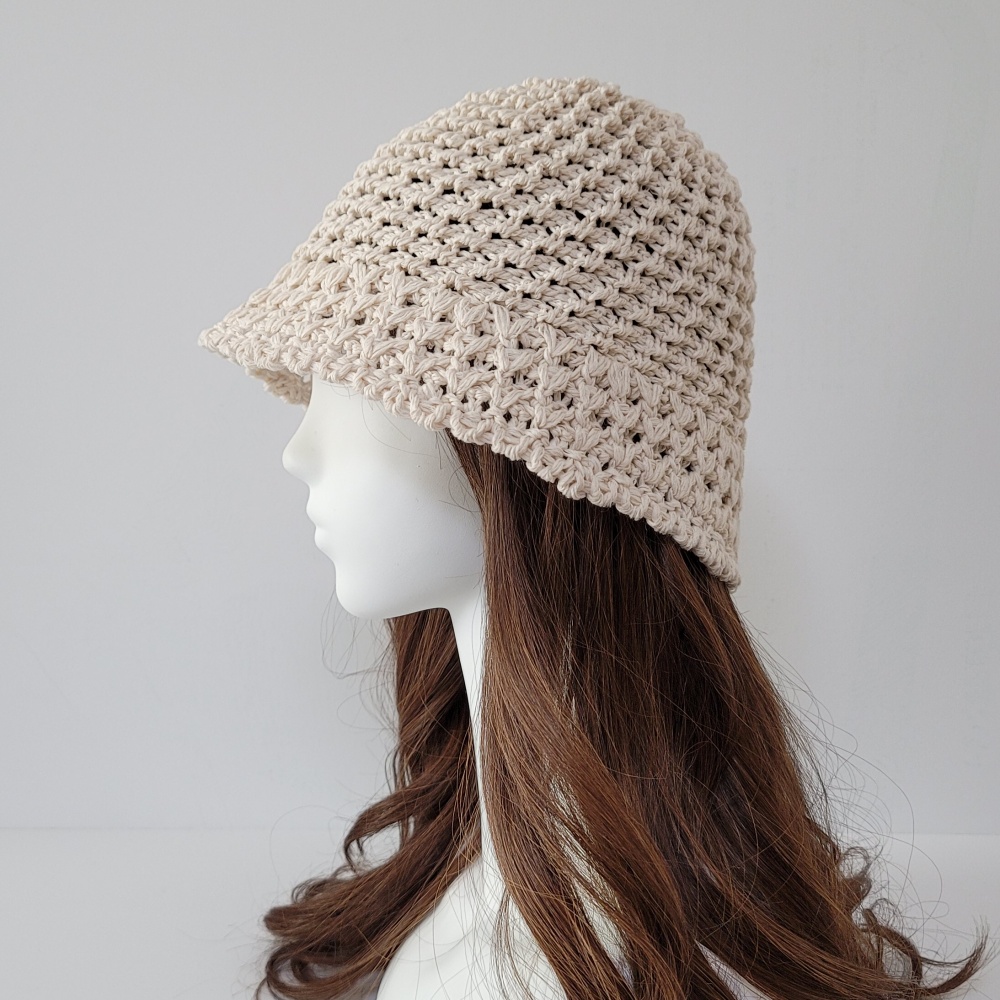 여름니트모자 여성벙거지모자 뜨개 휴양지 바캉스 비치 지사 산책 버킷햇 모자