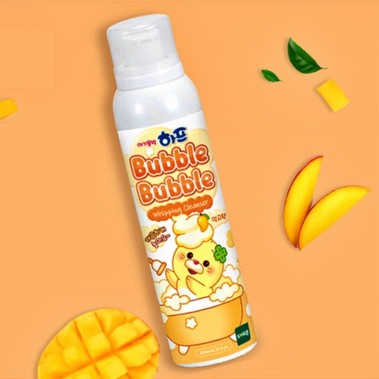 망고 아기거품목욕 키즈 샴푸 유아 버블 클렌저 아기 바디 워시 엉덩이 신생아 클렌져