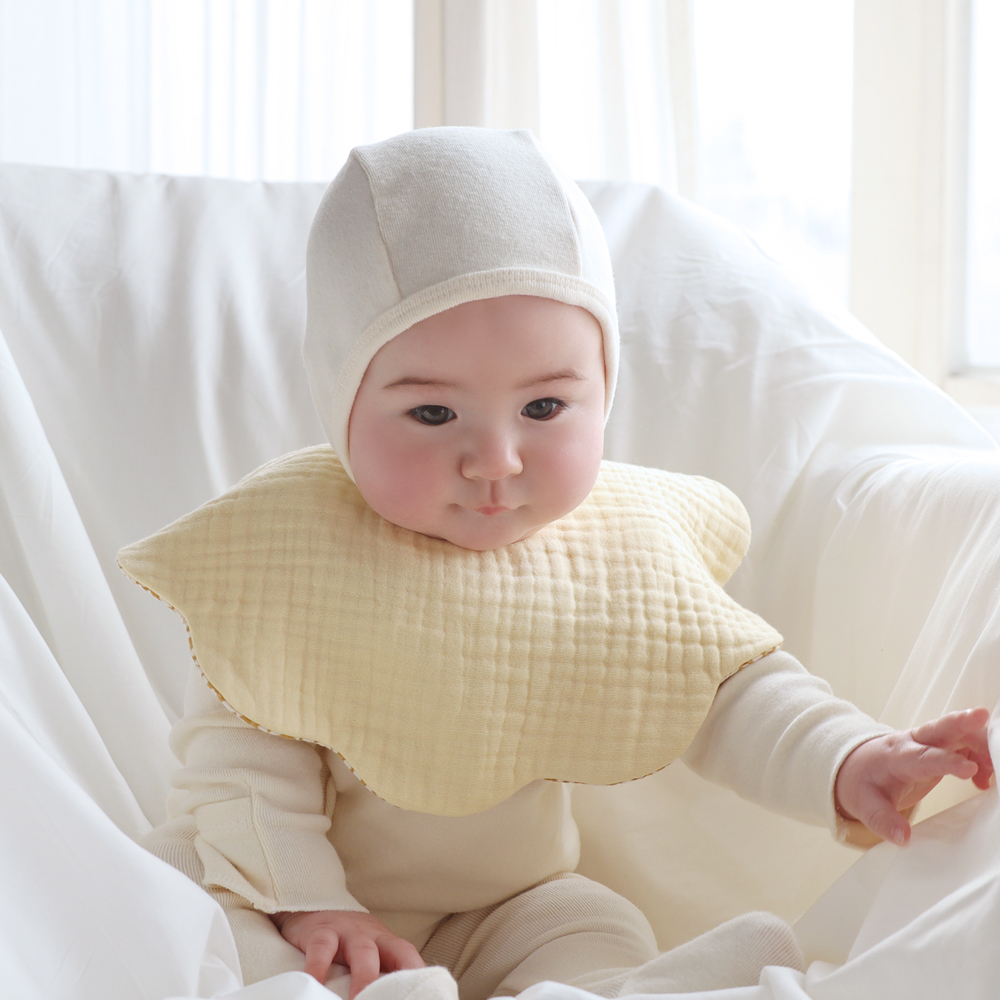 아기 턱받이 침받이 스카프 빕 이유식 면 거즈 유아 신생아