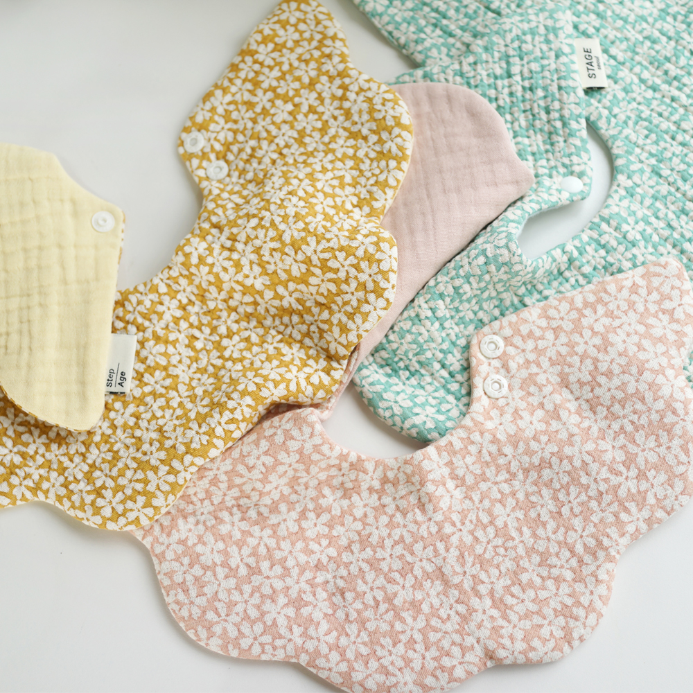 아기 턱받이 침받이 스카프 빕 이유식 면 거즈 유아 신생아