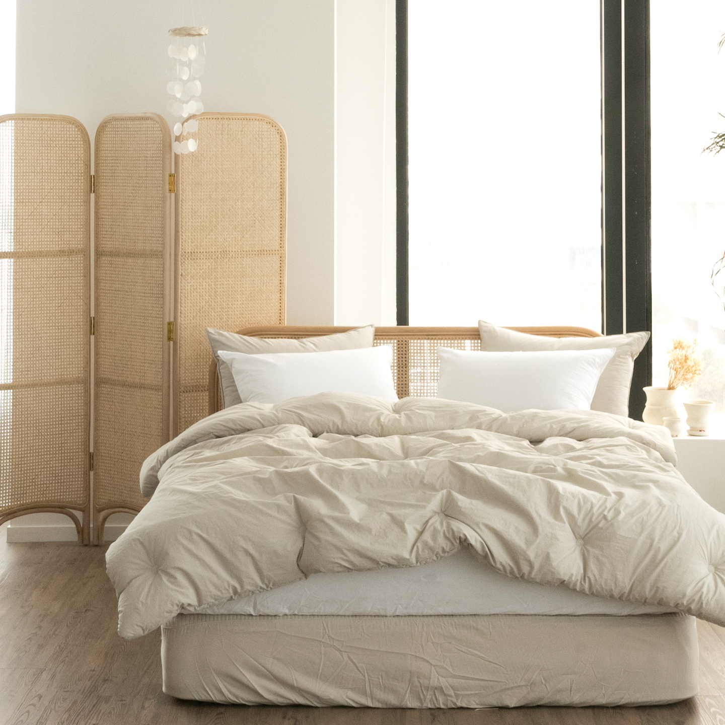 핸드메이드 손누빔 순면 차렵이불 광폭 고밀도 호텔침구