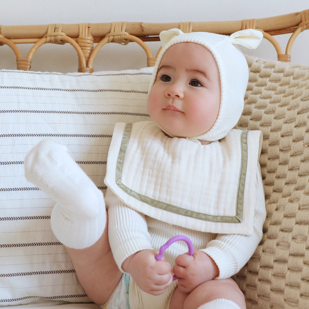 아기 침받이 거즈 턱받이 [벨벳 세일러] - 상세 이미지 5