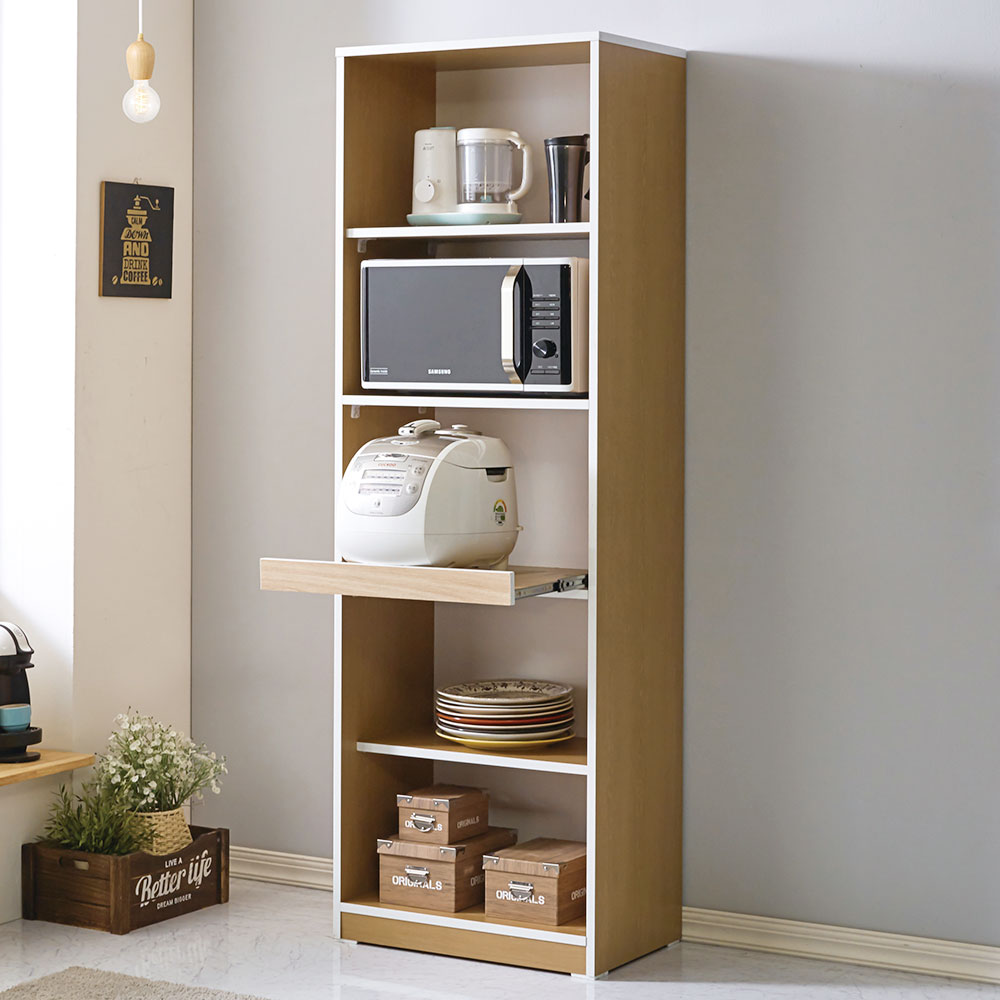 캐롤 600 광파오븐 렌지대 밥솥 전자렌지 수납장