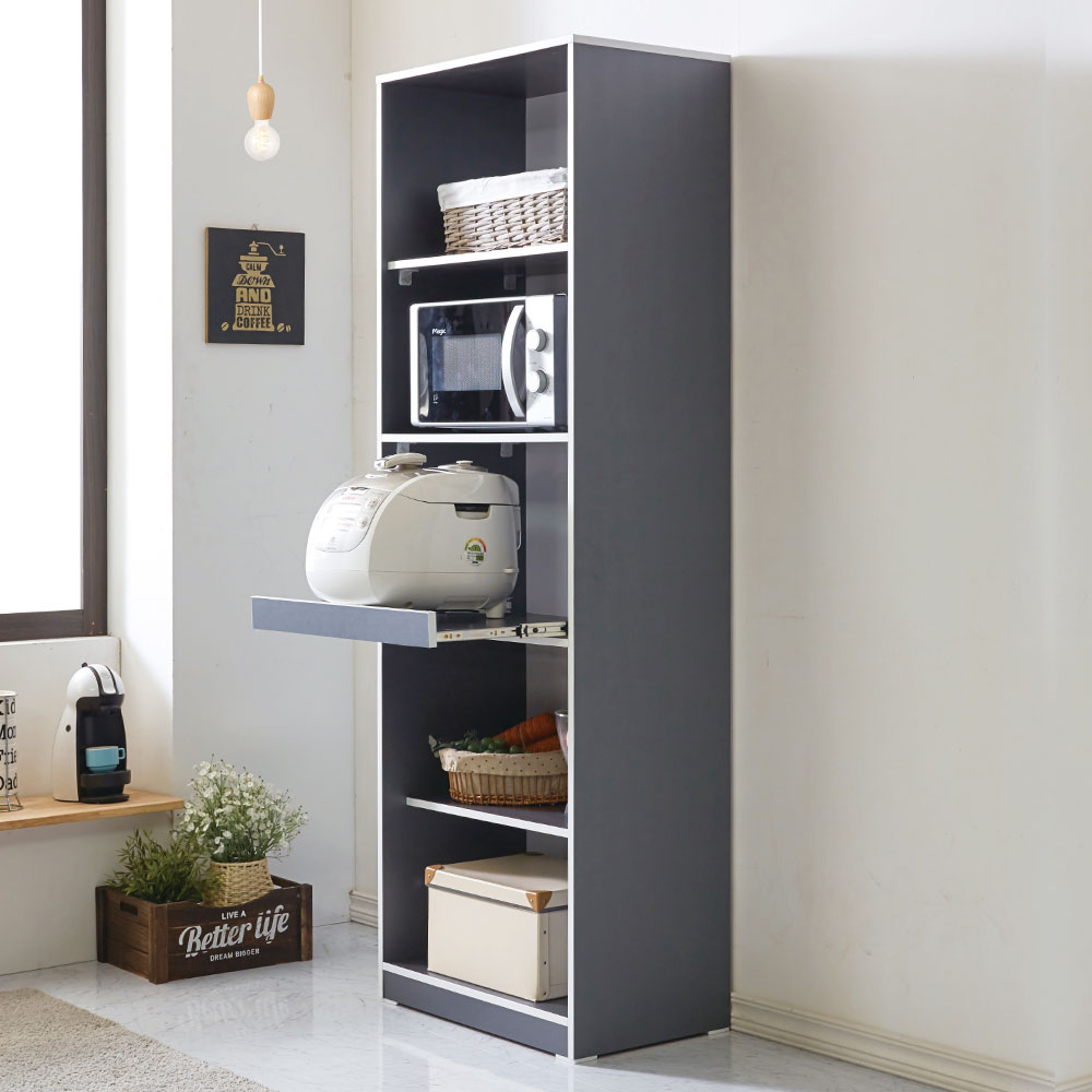 캐롤 600 광파오븐 렌지대 밥솥 전자렌지 수납장