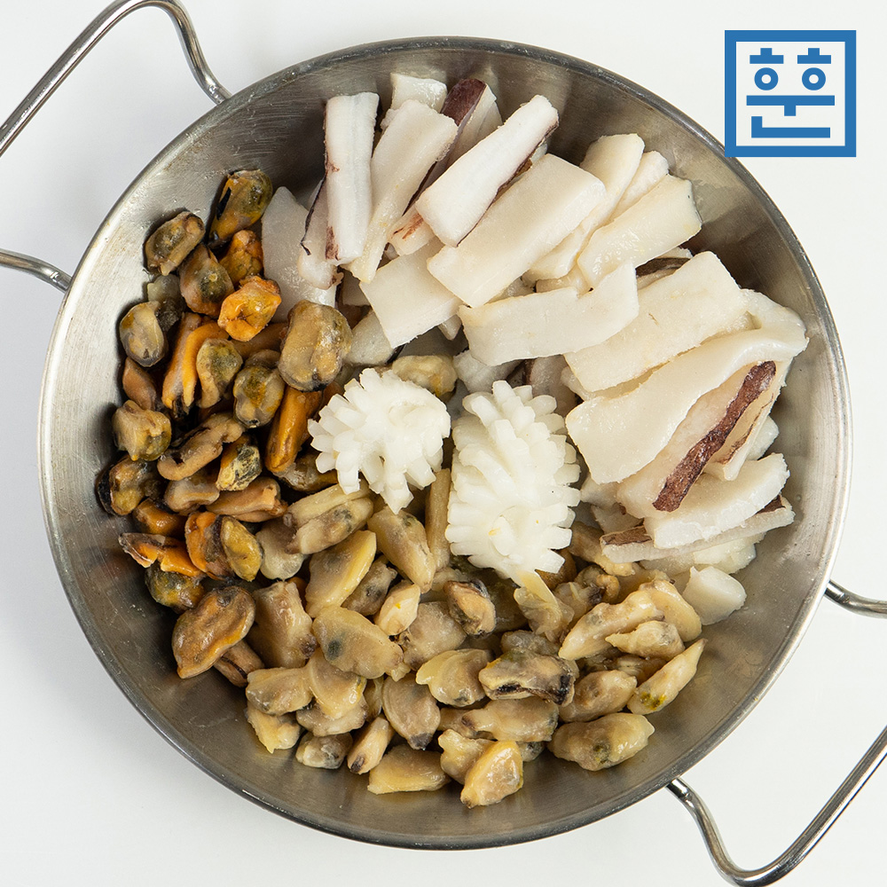 훈훈수산 손질 냉동 해물모듬(해물믹스, 오징어, 새우, 홍합, 가리비) 모음 - 메인 이미지