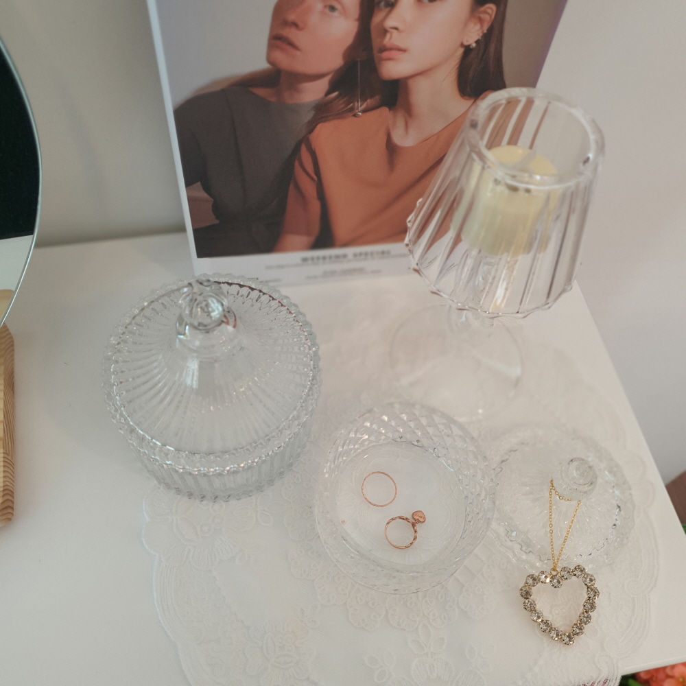 레이스 자수 테이블매트 크리스마스 체크 테이블보 디퓨저 소품 캔들 받침대