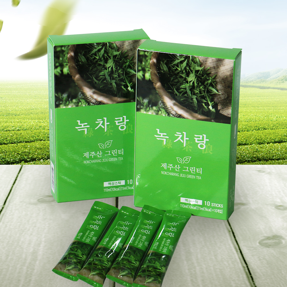 그린티 제주산 녹차스틱 말차라떼 말차스틱 11ml 10개입 4개 산뜻한 간편한 액상차 편리 - 상품 이미지