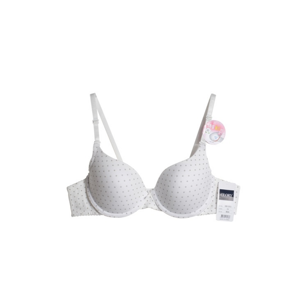 와이어있는브라 75a컵 80a컵 85a컵 국내생산 면스판 풀컵 몰드 도트 땡땡이 속옷 - 상세 이미지 2