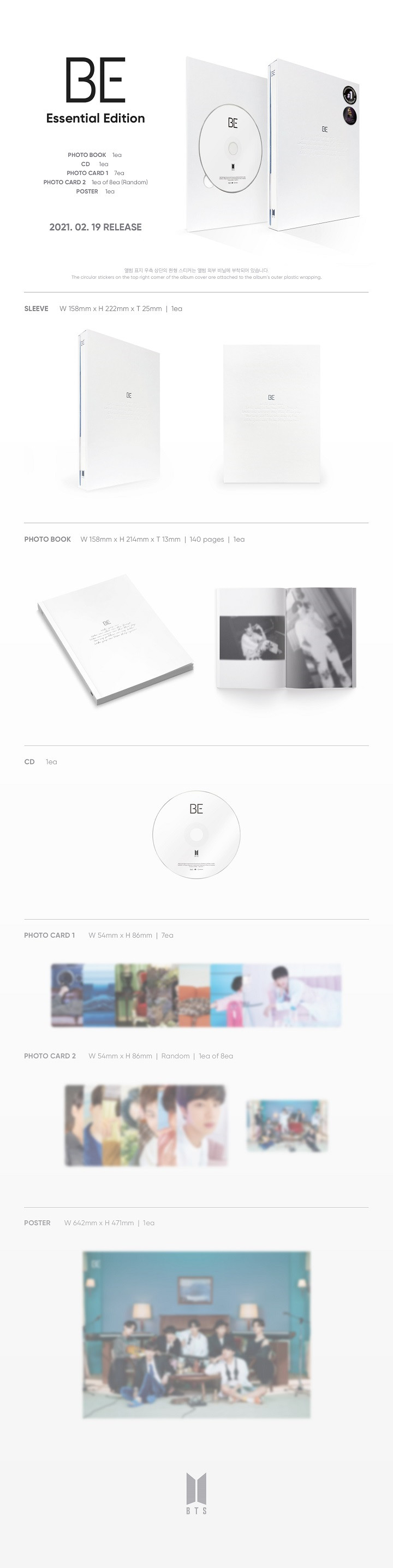 BTS BE (Essential Edition) Album