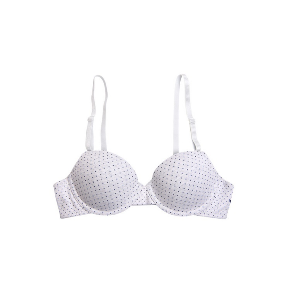 75B컵 80B컵 85B컵 국내생산 면스판 땡땡이 도트 몰드 와이어있는브라 - 상세 이미지 2