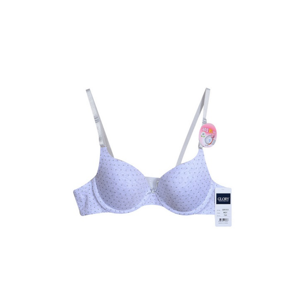 와이어있는브라 75a컵 80a컵 85a컵 국내생산 면스판 풀컵 몰드 도트 땡땡이 속옷 - 상세 이미지 3