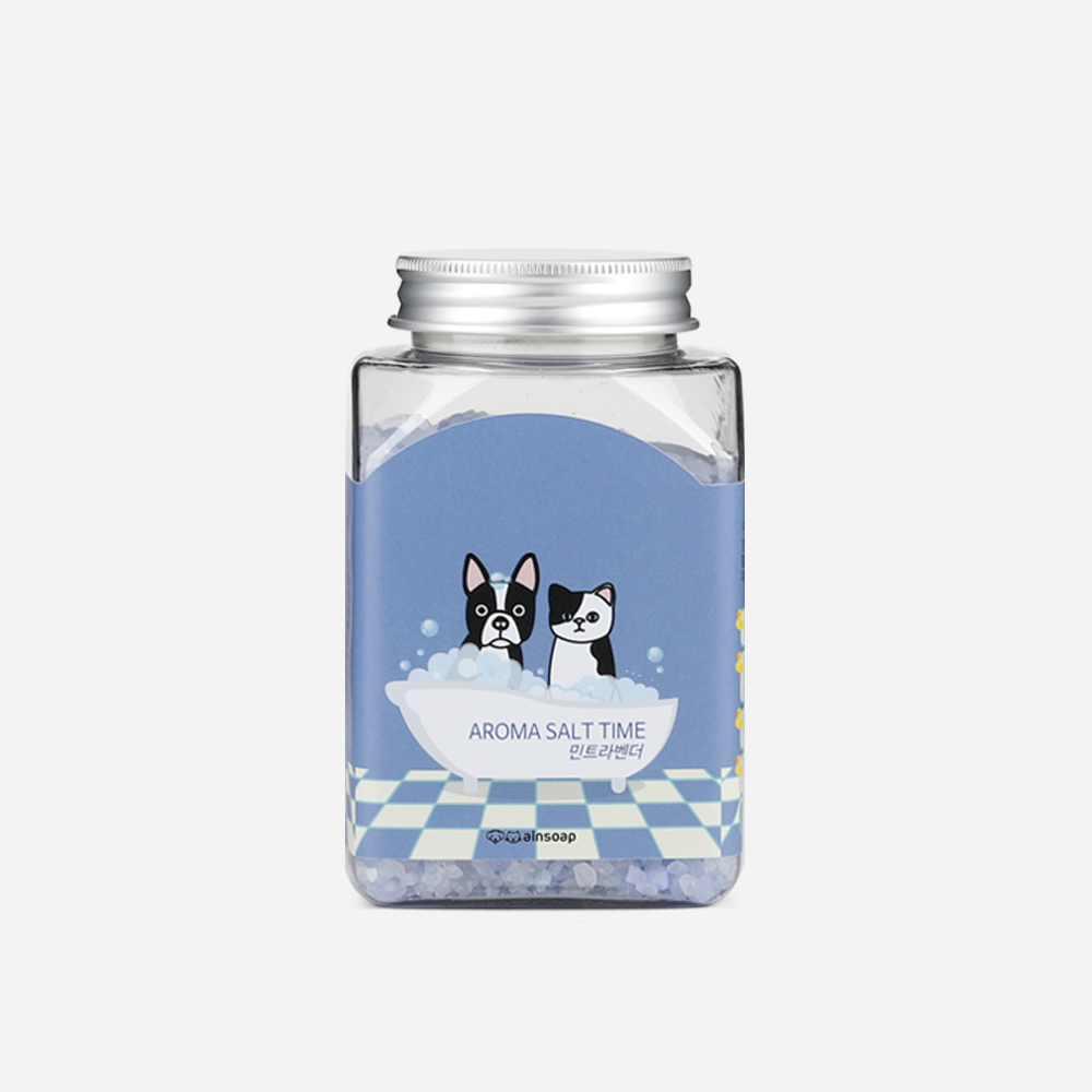 고양이 강아지 스파 목욕용품 아로마솔트타임 민트라벤더 260g