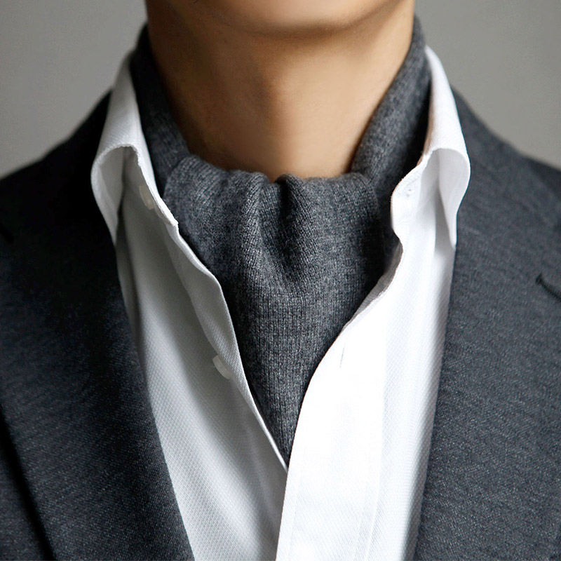 캐시미어울 남자스카프머플러 셔츠용짧은쁘띠미니숏니트목도리 여자커플간절기가을겨울봄패션 젠틀맨