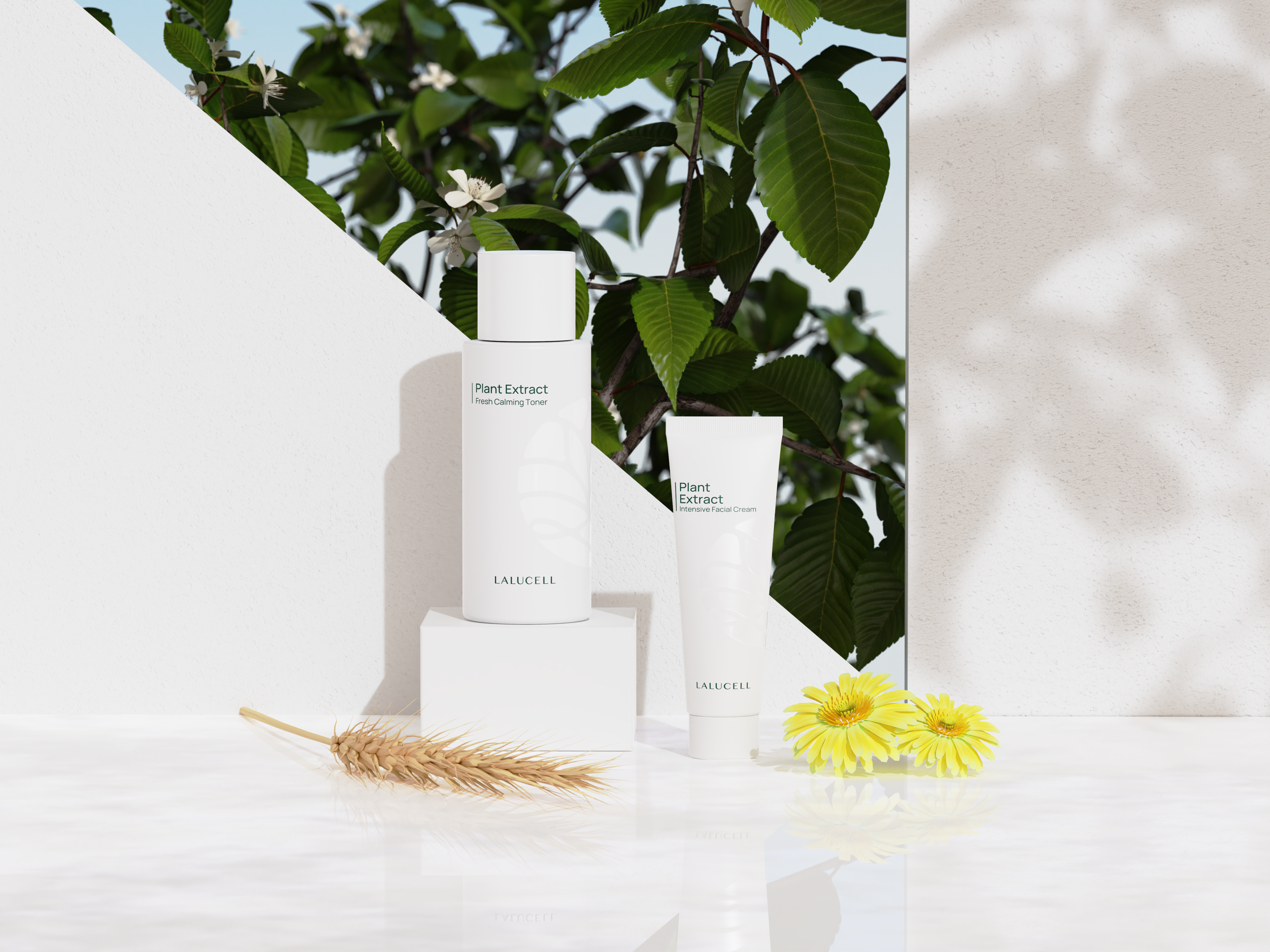 [특가] 라루셀 플랜트 익스트랙트 듀오 인텐시브 크림 50ml+카밍토너 200ml