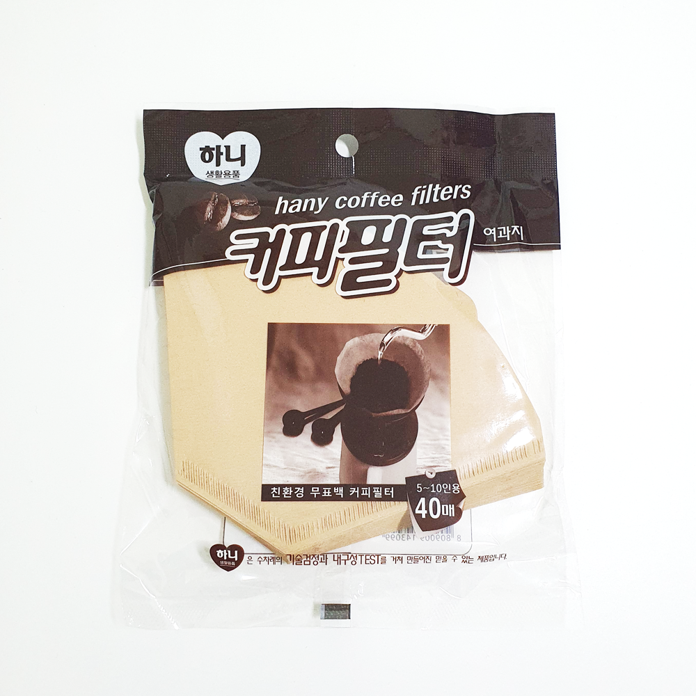 커피필터 여과지 종이필터 커피망 원두필터 원형 드립 40매 - 상세 이미지 3