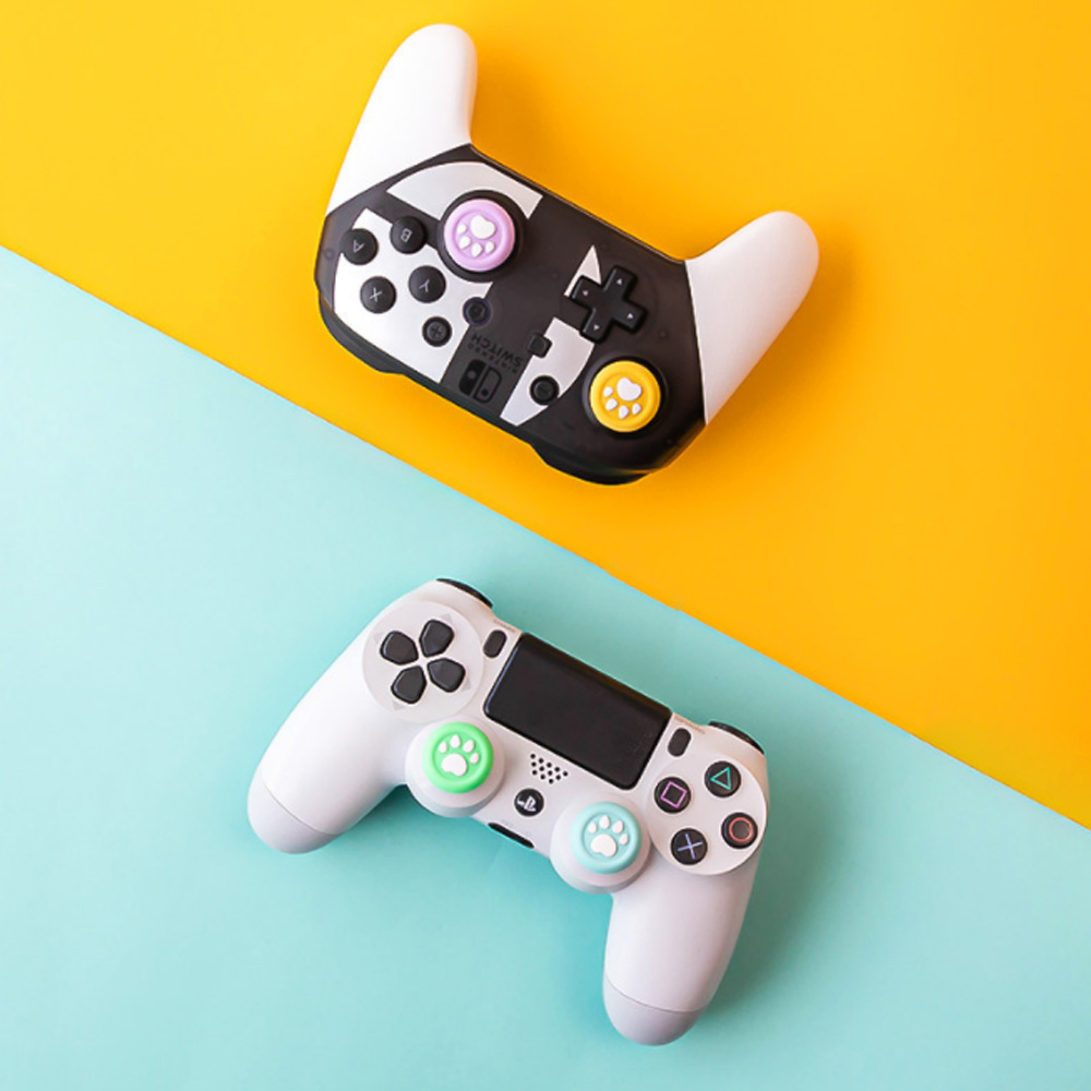 아키토모 컨트롤러 고양이 발바닥 스틱커버 PS 플스 4 5 듀얼 쇼크 센스 4세대 XBOX 패드 프로콘2 호환 - 상세 이미지 2