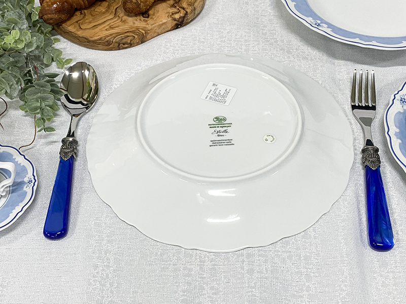 에스텔 블루 솔리드 림 플레이트 25cm 디너접시 후첸로이터 독일 - 상세 이미지 5