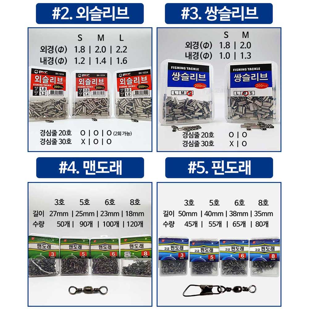 고씨낚시 원투 자작채비 만들기 재료 세트 경심줄 화이트 20호 이미지 6